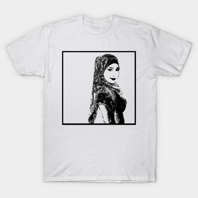 Woman Portrait 43 Fatima Al Fihri T-Shirt by JD by BN18 